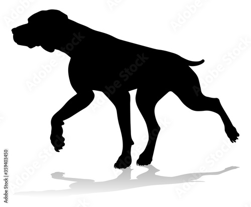 A detailed animal silhouett...