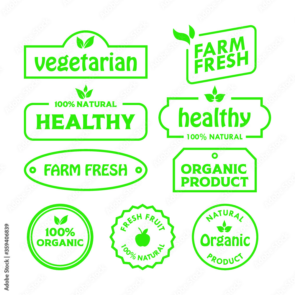 Organic product label or stamp - obrazy, fototapety, plakaty 