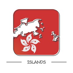 Sticker - map of islands