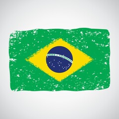 Wall Mural - brazil flag icon