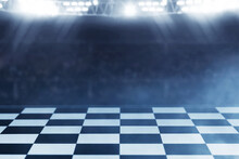 Empty Chess Board Game Background