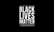 Black lives matter grunge writing on black background.