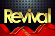 revival in black background and golden stars