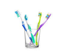 Various Colorful Plastic Toothbrushes