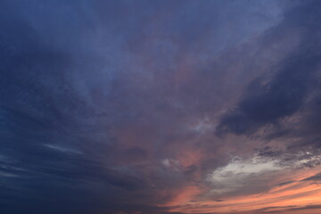 Wall Mural - Bright lit colors of the sky at summer sunset