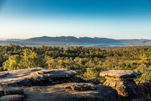 Beautiful View From The Reed Lookout In The Grampians National Park In Victoria, Australia At A Sunny Day In Summer.