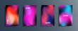 © FineVector - Blurred backgrounds set with modern abstract blurred dark color gradient patterns. Smooth templates collection for brochures, posters, banners, flyers and cards. Vector illustration.