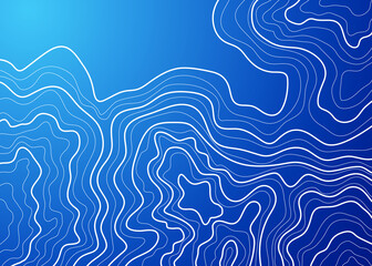 topographic map vector illustration abstract height lines isolated on a blue background