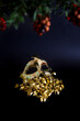 christmas decorations and gold