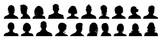 Fototapeta  - Set man and woman head icon silhouette. Male and female avatar profile sign, face silhouette logo – stock vector