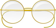 Old Style Wire-framed Or Rimmed Glass For Clear Sight.