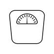 Weight scale icon black vector isolated on white background