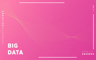 Wall Mural - Modern Visualization Tech Poster. Glow Digital Particles. Big Data Concept. white Tech Banner. Particle Motion. Big Data Analysis. blue Binary Number Background. pink Tech Abstract.