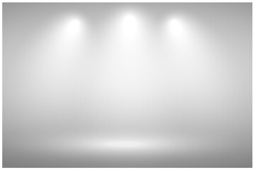 Wall Mural - Grey gradient background. Abstract illustration background texture of beauty dark and light clear grey, gradient flat wall and floor in empty spacious room.
