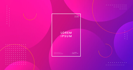 Poster - Minimal geometric background. Trendy abstract gradient backdrop vector design.