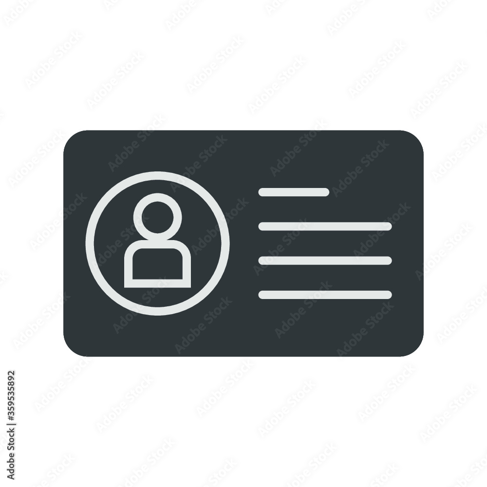 User id badge icon. Employee ID Card line and glyph version ...