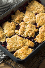 Poster - Homemade Berry Cobbler with Ice Cream