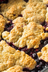 Poster - Homemade Berry Cobbler with Ice Cream