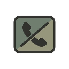 Canvas Print - Cancel call icon