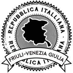 Sticker - friuli-venezia giulia map label