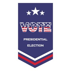 Poster - us election flag pennant