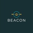 Simple Beacon Logo ,with Lighthouse Concept Vector Design Illustration	