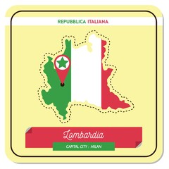 Sticker - Lombardia map