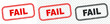fail stamp. fail square grunge sign. red vintage label. Vector EPS 10