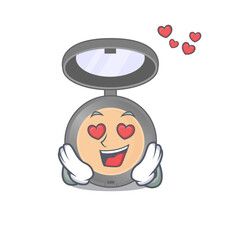 Sticker - A passionate highlighter cartoon mascot concept has a falling in love eyes