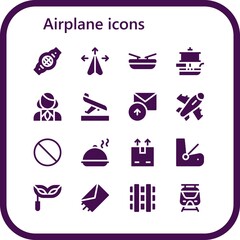 Poster - airplane icon set