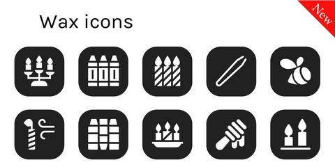 Poster - wax icon set