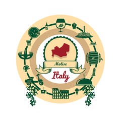 Poster - Molise map label.