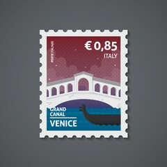 Poster - Italy postage stamp.