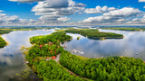 Fototapeta Fototapeta z niebem -  Mazury-kraina tysiąca jezior w północno-wschodniej Polsce