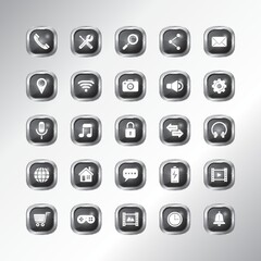 Poster - mobile app icon set