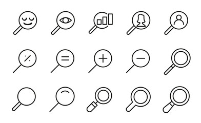 Poster - Icon set of search.