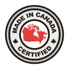 Wall Mural - A made in canada label illustration.