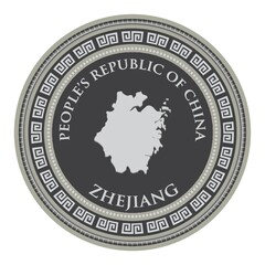 Sticker - zhejiang map