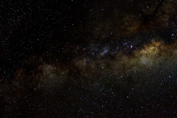 Wall Mural - stars and galaxy outer space sky night universe black starry background of shiny starfield