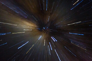 Wall Mural - stars and galaxy outer space sky night universe black starry background of shiny starfield