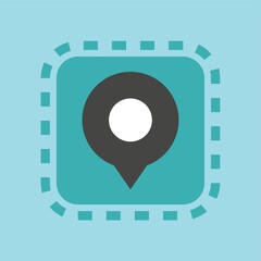 Canvas Print - map pointer icon