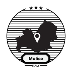 Sticker - molise map label