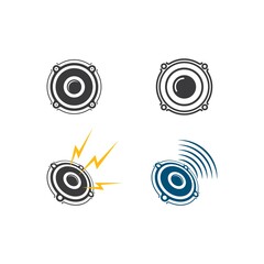 Canvas Print - Speaker icon and symbol