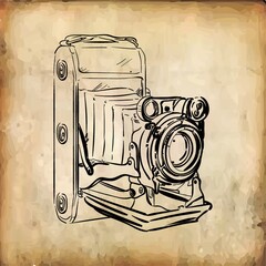 Canvas Print - retro camera