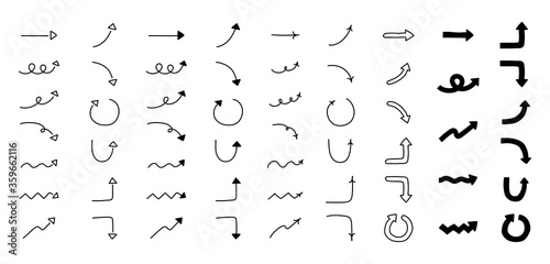 手書きの矢印のイラストのセット シンプル かわいい おしゃれ Arrow Wall Mural Arr Yugoro