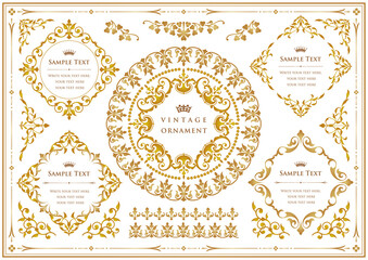 Wall Mural - vector set of vintage design elements