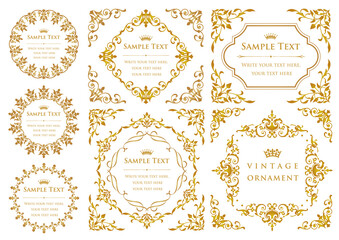 Wall Mural - vector set of vintage design elements