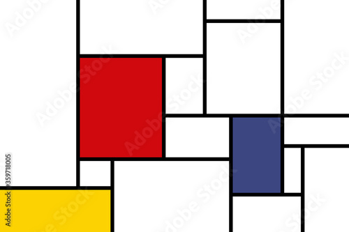 Fotografía colorful rectangles in mondrian style