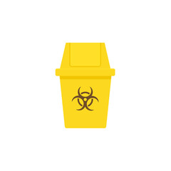 Wall Mural - Biomedical waste bin icon. Clipart image isolated on white background