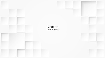 abstract. embossed paper square white background ,light and shadow .vector.